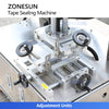 ZONESUN ZS-202F Round Box Top Edge Sealing Machine Wrap-around Taping & Labeling Machine