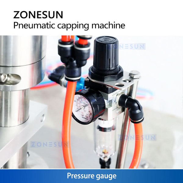 Zonesun ZS-YG25Q Pneumatic Aerosol Can Crimping Machine