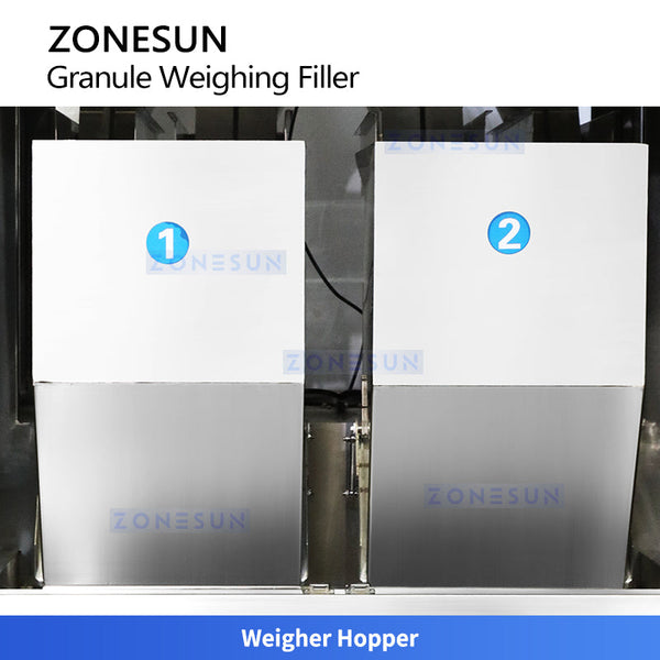 ZONESUN ZS-HG200 Dual-Hopper Large Capacity Granule Weighing Filling Machine for Bulk Products