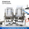 ZONESUN ZS-AFS06 Automatic Cup Filling and Sealing Machine for Paste Cream Rotary Yogurt Cup Filler