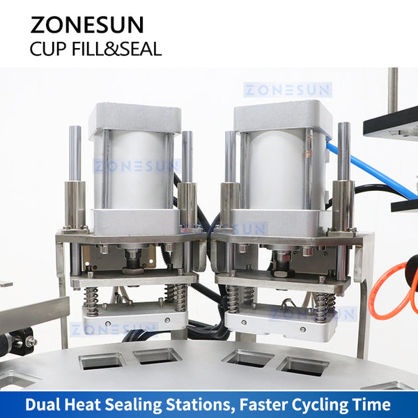 ZONESUN ZS-AFS06 Automatic Cup Filling and Sealing Machine for Paste Cream Rotary Yogurt Cup Filler