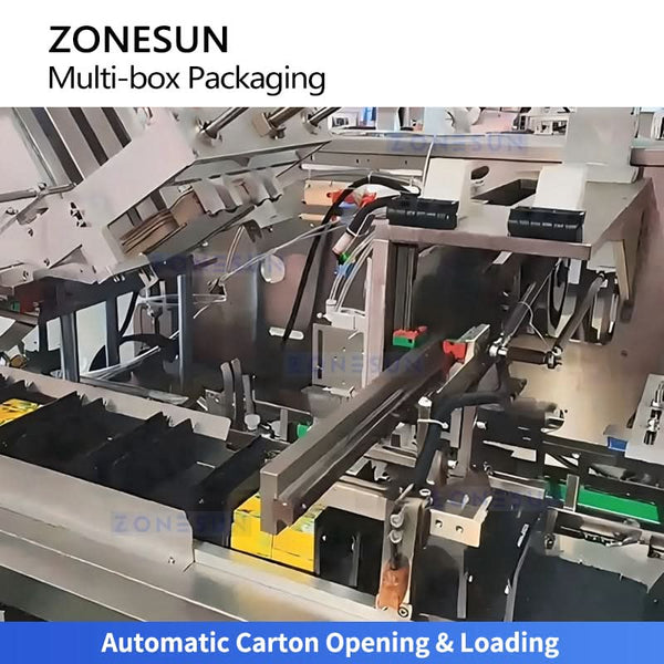 ZONESUN ZS-CSPM7 Automatic Secondary Packaging Line Multi-Box Collating Stacking Case Packing Machine for Boxes