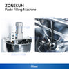 ZONESUN ZS-GTJ Pneumatic Paste Filling Machine for Peanut Butter with Mixer & Hopper