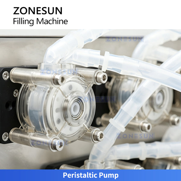 ZONESUN ZS-YTPP8 8-Head Peristaltic Pump Filling Machine with Customized Tray for Ampoules Vials Essential Oil