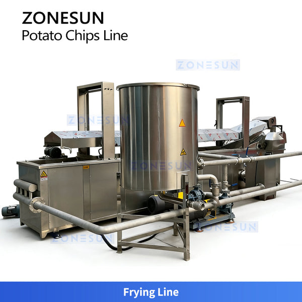 ZONESUN ZS-PCL1 Fully Automatic Potato Chips Production Line Washing to Frying System