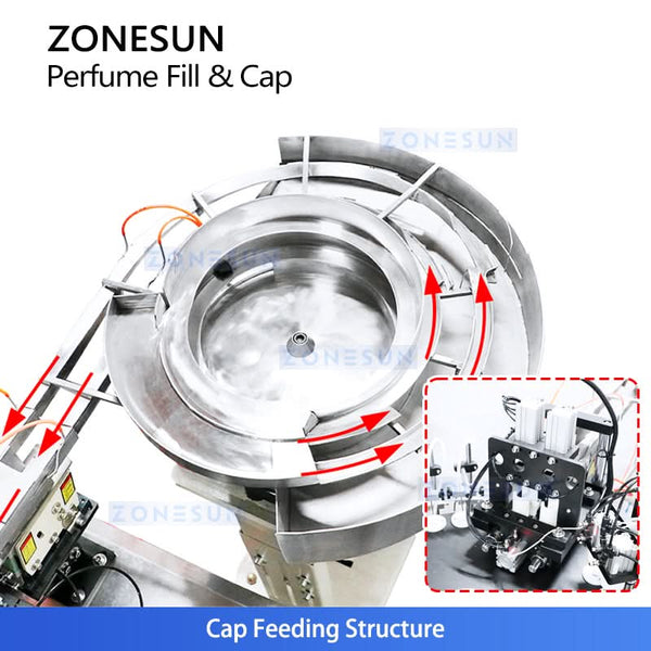 ZONESUN ZS-AFC17 Perfume Sample Bottle Filling Capping Machine Vial Spray Packaging