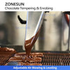 ZONESUN ZS-CG30 Automatic Chocolate Tempering & Enrobing Machine | 25L Coating for Bakery & Candy