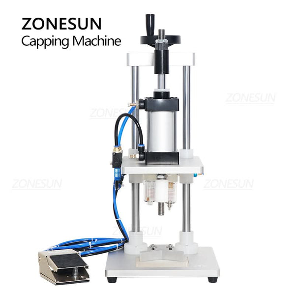 ZONESUN ZS-GK5 Pneumatic Perfume Bottle Capping Machine Interchangeable Molds