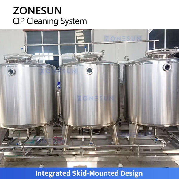 ZONESUN ZS-CIP500 Automatic CIP Cleaning System Rinse  Alkali Acid Final Rinse for Dairy Beverage