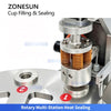ZONESUN ZS-AFS20D Automatic Rotary Tea Cup Filling and Sealing Machine for Pre-Layered & Filter Tea Cups
