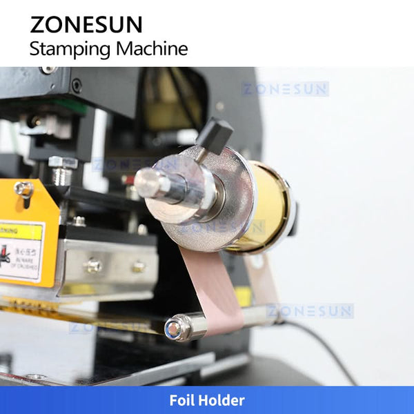 ZONESUN ZY-819K2 Pneumatic Hot Foil Stamping Machine 116×120mm for Leather Craft Embossing