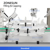 ZONESUN ZS-FAL180V4 Automatic Corrosive Liquid Filling Angle Neck Bottles Capping Machine Detergent Packaging Line