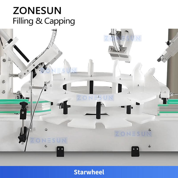 ZONESUN ZS-FAL180V4 Automatic Corrosive Liquid Filling Angle Neck Bottles Capping Machine Detergent Packaging Line