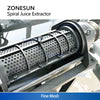 ZONESUN ZS-ZJ01 Industrial Screw Press Juicer Machine Automatic Spiral Juice Extractor for Fruits Vegetables Ginger
