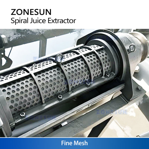 ZONESUN ZS-ZJ01 Industrial Screw Press Juicer Machine Automatic Spiral Juice Extractor for Fruits Vegetables Ginger