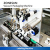 ZONESUN ZS-VCM1000 Automatic Brick-Shape Vacuum Packaging Machine and Coner Labeling Machine