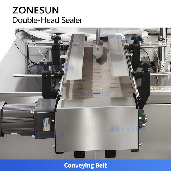 Zonesun ZS-AFK100 Automatic Double Head Can Seamer Seaming Machine for Tin Aluminum Cans Non-rotary