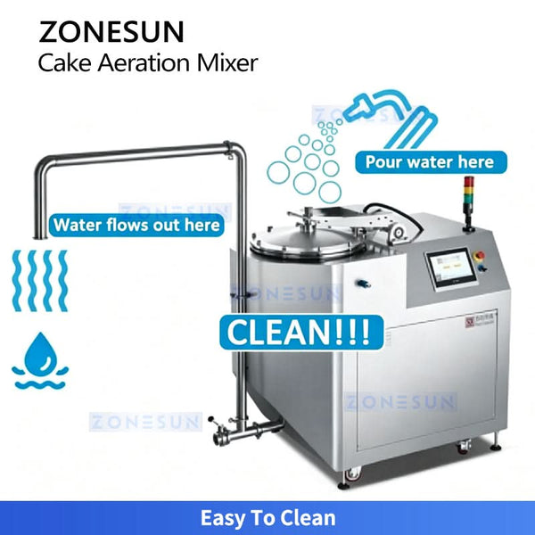 ZONESUN ZS-DG130 Commercial Continuous Cake Batter Aerator & Whipping Machine