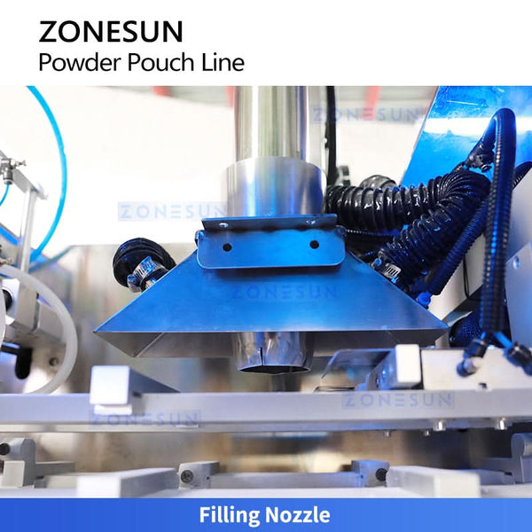 ZONESUN ZS-AFS320 Premade Pouch Powder Filling and Sealing Machine Auger Filler Vacuum Dust Collector