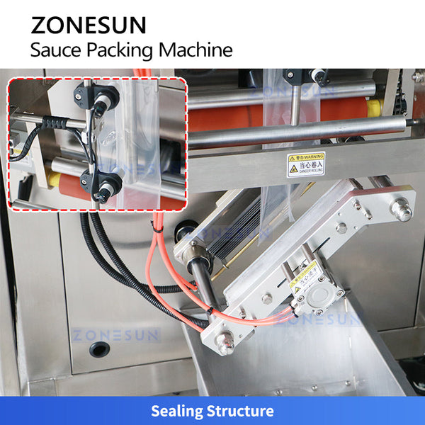 ZONESUN ZS-RPFS120X Automatic Salad Dressing Filling and Sealing Machine Sauce Mayonnaise Filler Sealer