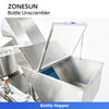 ZONESUN ZS-LP300 Bottle Unscrambler – Unscrambling Disc and Hopper Detail
