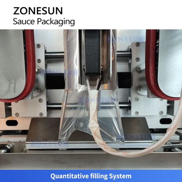 ZONESUN ZS-MGZ630 Fully Automatic High-Viscosity Sauce Filling Machine Large Capacity Bag Sealer