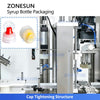 ZONESUN ZS-FAL180V10 4-Head Paste Filling Line Air Rinser Filler Screw Capper Press Capper Turnkey System