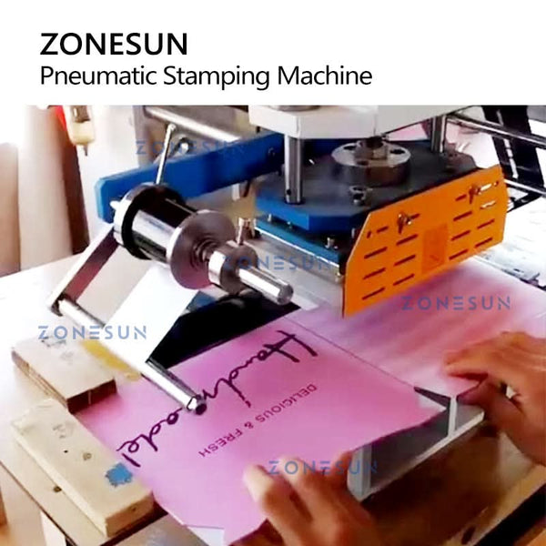 ZONESUN ZS-819C4 Leather Paper Pneumatic Stamping Machine