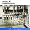 ZONESUN ZS-SPFC7 12-Nozzle Automatic Spout Pouch Filling and Capping Machine CIP Cleaning for Juice Sauce