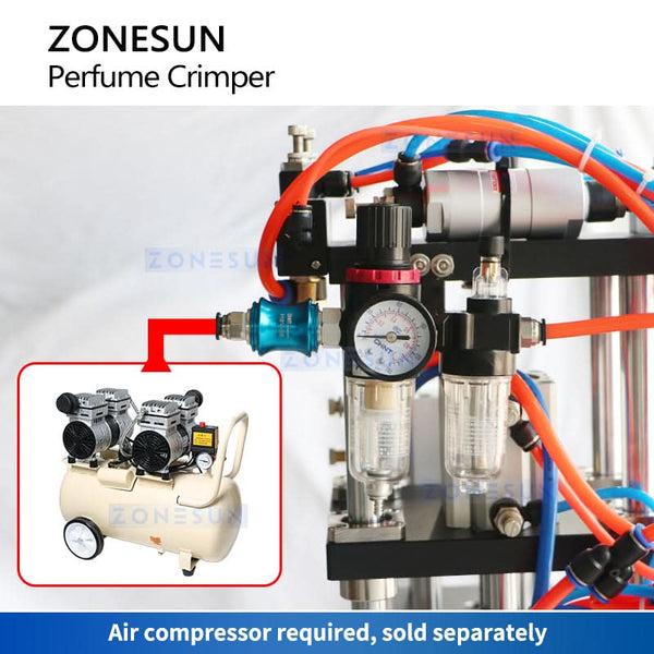 ZONESUN ZS-YG08Z Pneumatic Perfume Crimping Machine  Perfume Capping Machine