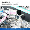 Tamper-evident carton corner labeling system
