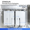 Three-chamber vacuum and sealing system