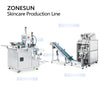 ZONESUN ZS-MS3TPF Mask Sheet Folding and Bagging Machine Turnkey Sachet Filling Sealing Solution