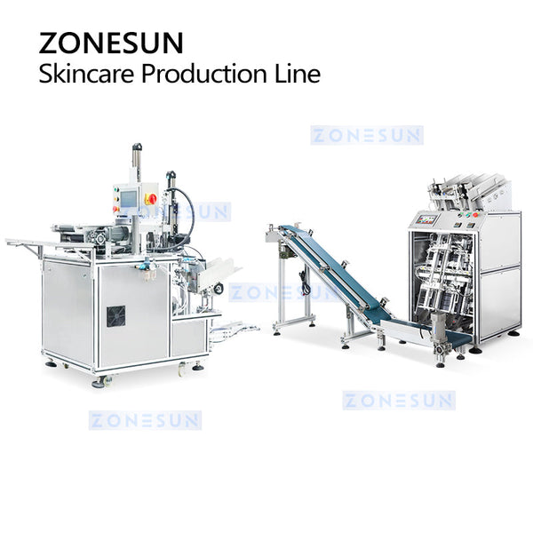 ZONESUN ZS-MS3TPF Mask Sheet Folding and Bagging Machine Turnkey Sachet Filling Sealing Solution