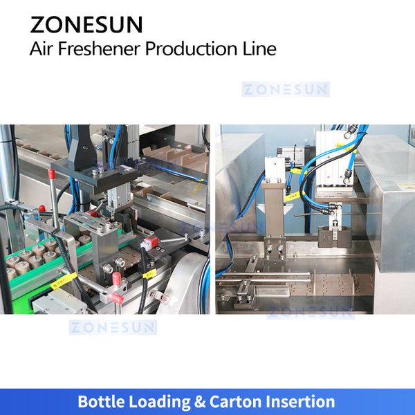 ZONESUN ZS-AFCL11 Car Fragrance Bottling Cartoning Line Automated End-to-End Packaging Solution