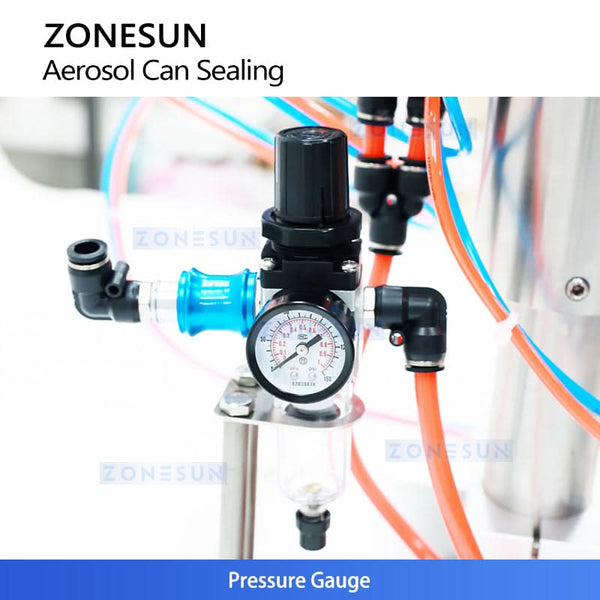 Zonesun ZS-YG25P Pneumatic Aerosol Spray Can Crimping Machine Pneumatic Capping Tool