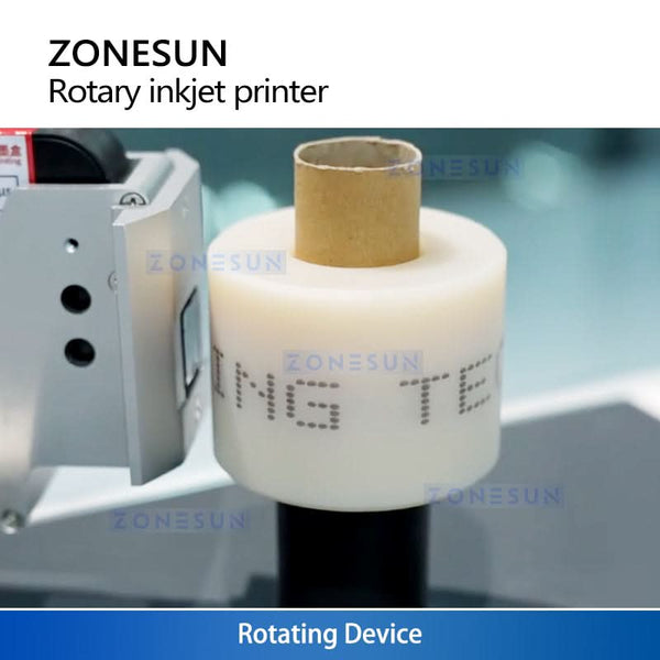 ZONESUN ZS-RIP1 Rotating Round Object Inkjet Printing Machine Bottle Tube Coding System