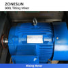 ZONESUN ZS-BM600L Stainless Steel Horizontal Tilting Mixer Industrial Food Grade Dough Powder Mixing Machine