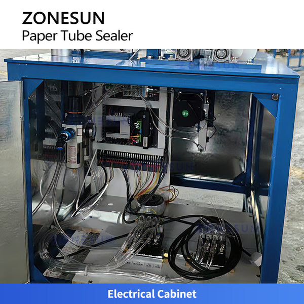 ZONESUN ZS-ZGJB20 Automatic Paper Tube Top Tape Sealing Machine Composite Can Tape Sealer