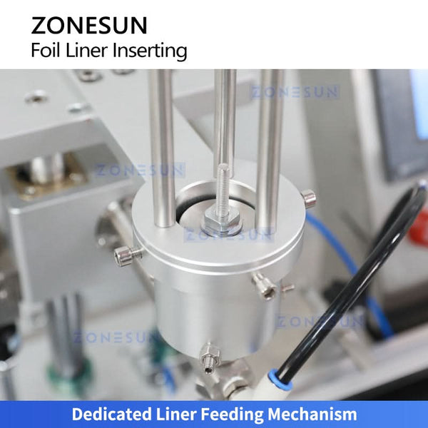 ZONESUN ZS-RG001 Benchtop Automatic Aluminum Foil Liner Inserting Machine for Bottle Cap Lining