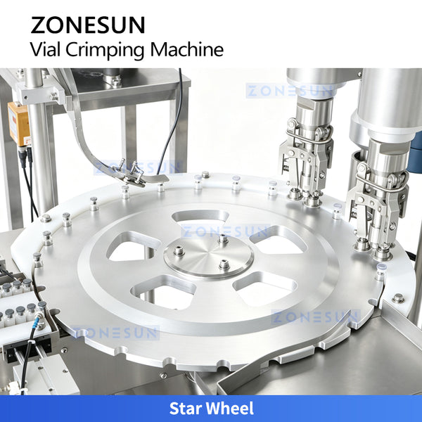 Customized star wheel for vial positioning