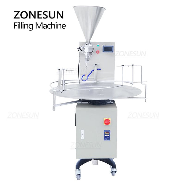 Zonesun ZS-VTRP1 Automatic Gear Pump Paste Filling Machine with Rotary Table for High Viscosity Liquids