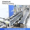ZONESUN ZS-TB70DM Dual Lane Bag Palletizing and Labeling Machine Twin Conveyors Robotic Arms