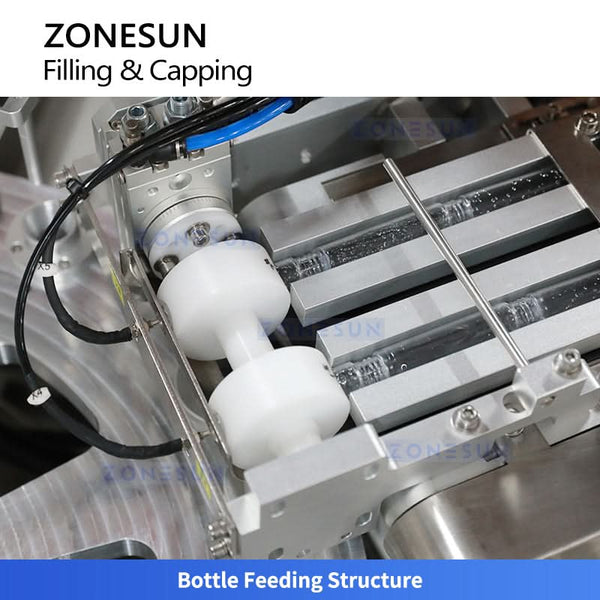 ZONESUN ZS-AFC17R Automatic Magnetic Pump Roll-on Deodorant Filling Capping Machine 2 Heads