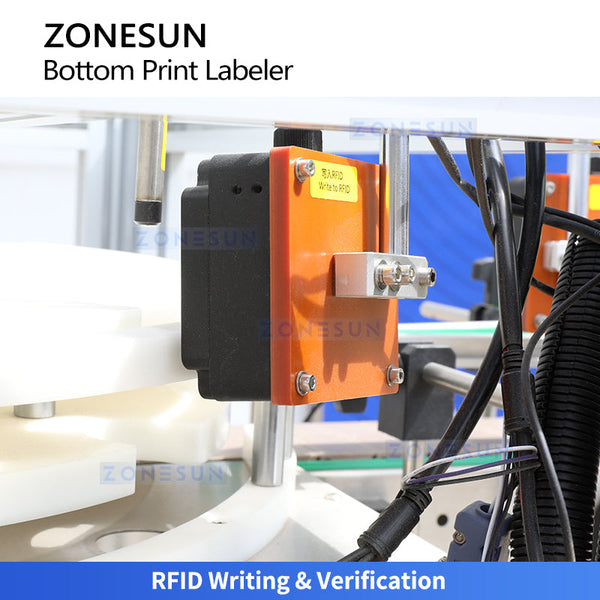 ZONESUN ZS-512F Real-Time Bottom Print and Apply Labeling Machine RFID Labeling Machine