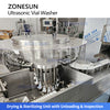 ZONESUN ZS-UWB6 Automatic Ultrasonic Bottle Washing Machine for Pharmaceutical Vials Essential Oil Bottles
