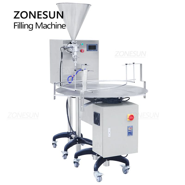 Zonesun ZS-VTRP1 Automatic Gear Pump Paste Filling Machine with Rotary Table for High Viscosity Liquids