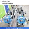 ZONESUN ZS-TB70DM Dual Lane Bag Palletizing and Labeling Machine Twin Conveyors Robotic Arms