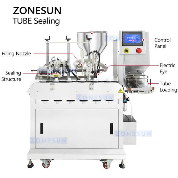 Zonesun ZS-TFS6 Linear Ultrasonic Soft Tube Filling and Sealing Machine