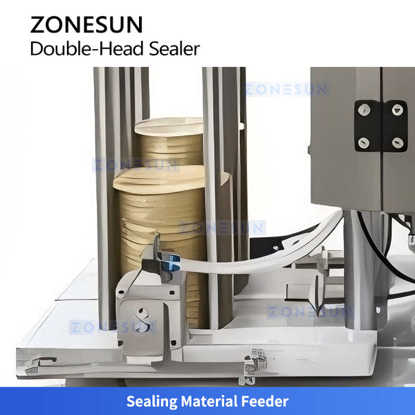 Zonesun ZS-AFK100 Automatic Double Head Can Seamer Seaming Machine for Tin Aluminum Cans Non-rotary